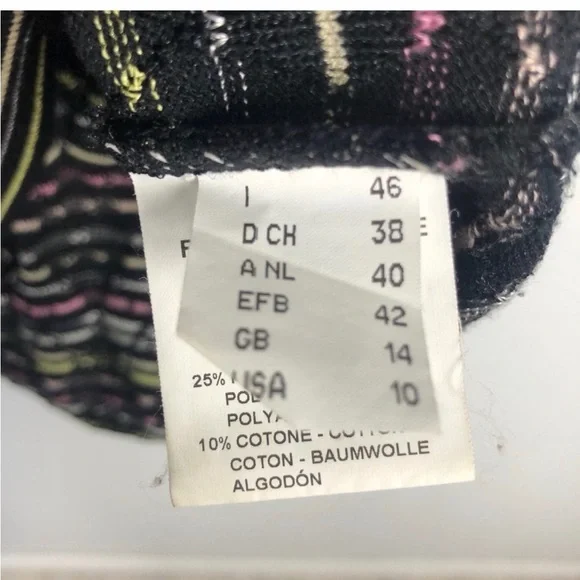 Missoni multicolored black sweater tank dress 10 - Picture 5 of 5